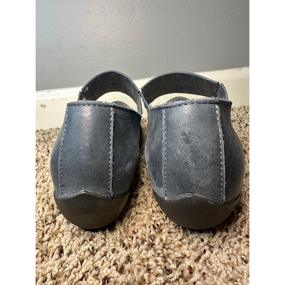 Sergio Tomani Blue Leather Mary Jane Low Heel Pumps EU 38 US 7.5 - Picture 7 of 10